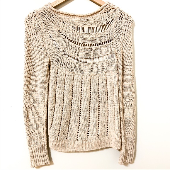 MOTH FOR ANTHROPOLOGIE Open Knit Sweater Size S - Picture 8 of 8